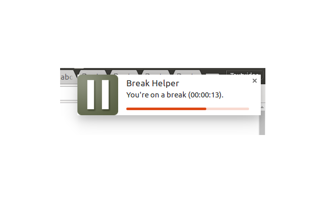 Break Helper's break time left notification