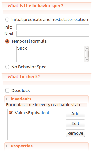 TLC model configuration for Tautologies